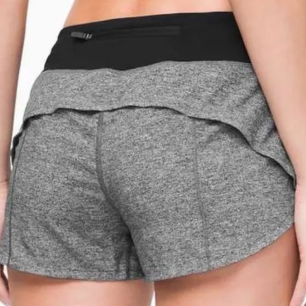 Lululemon Athletica Heathered Gray and Black Shorts